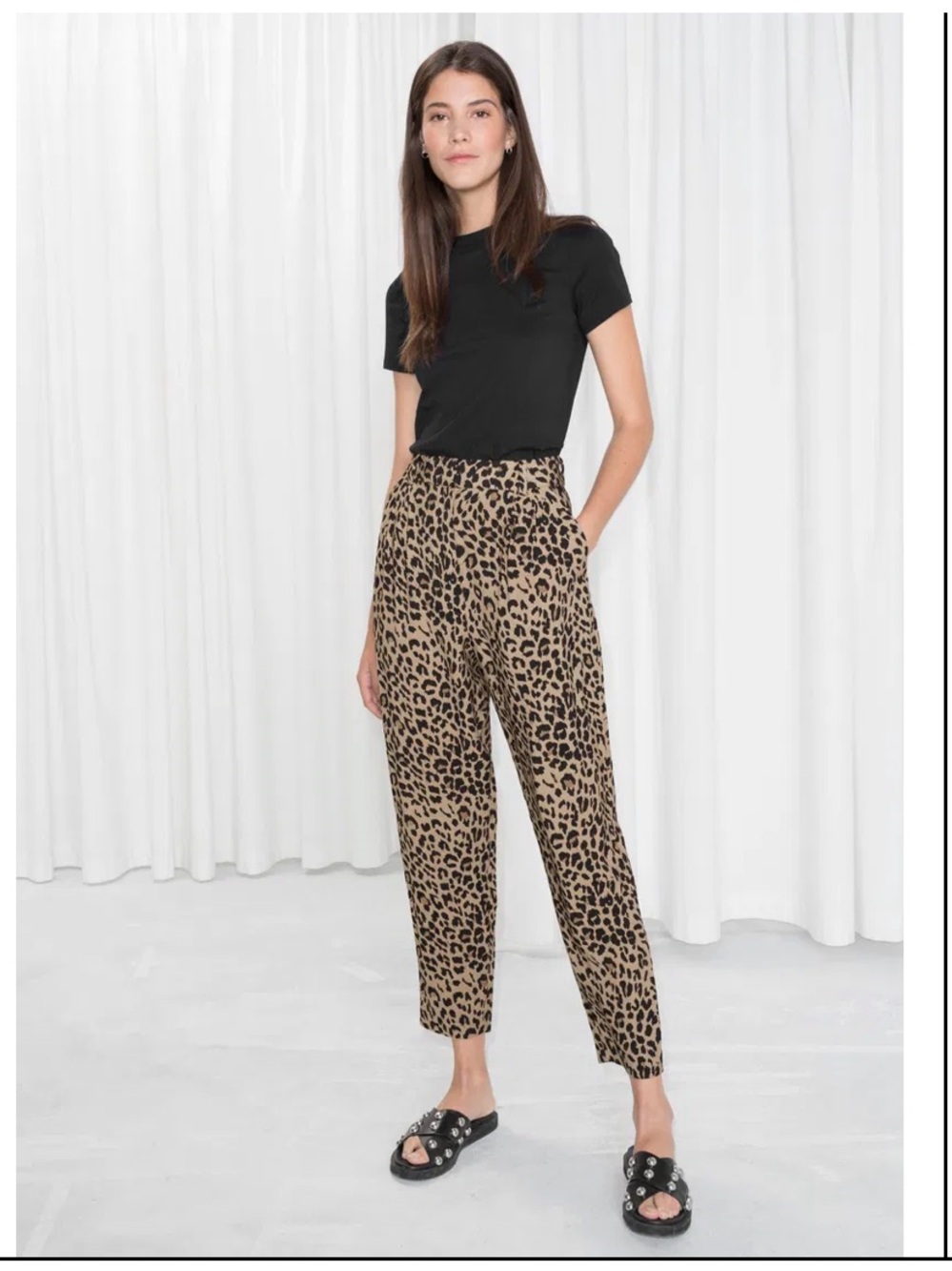 & Other Stories Stockholm Atelier Leopard Print Trousers